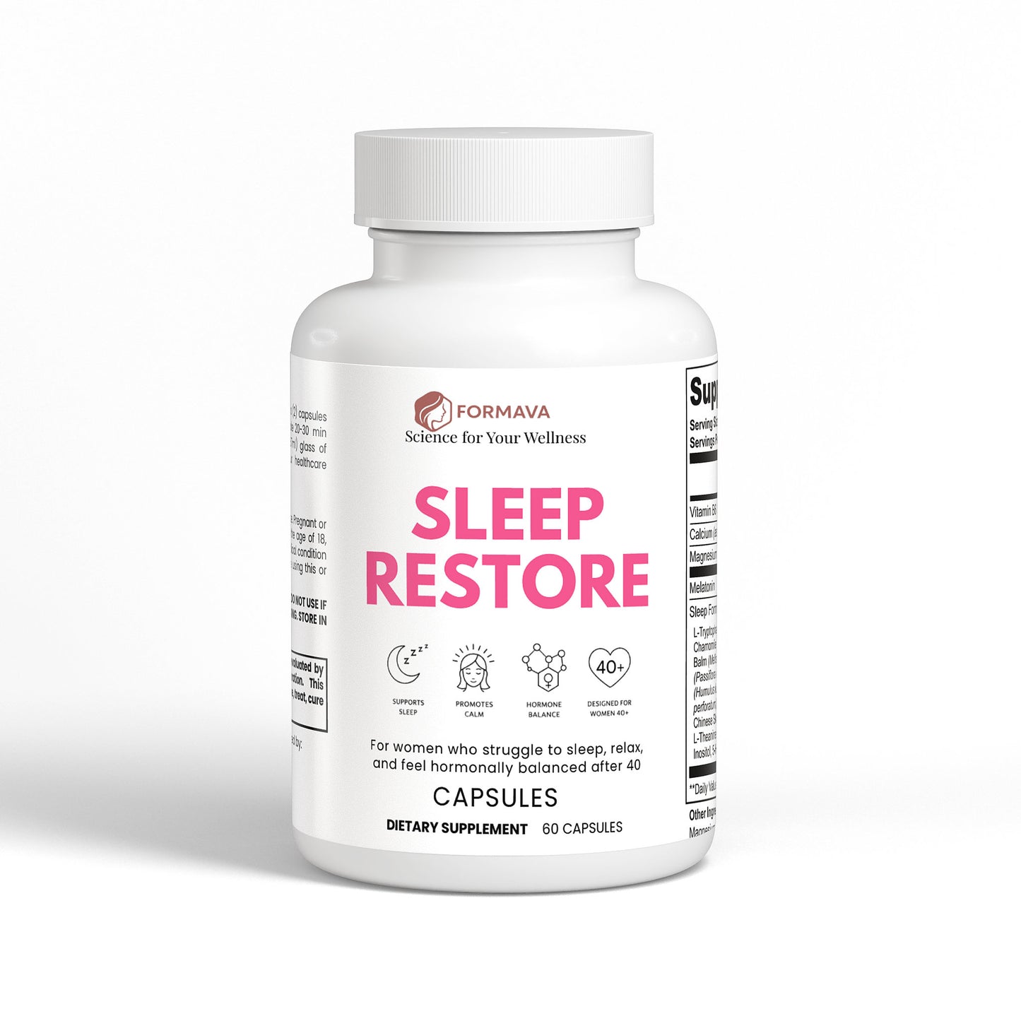 SLEEP RESTORE Deep Sleep • Hormonal Balance • Nighttime Recovery For Women 40+